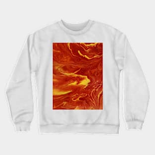 Red, orange, and yellow acrylic pour. Crewneck Sweatshirt